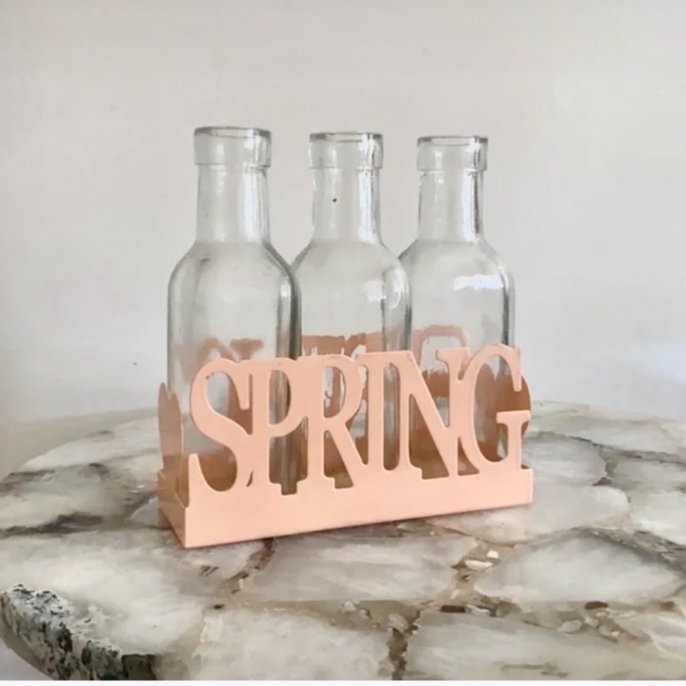 🪞 NEW Mini vase set of 3 , herbs and floral spring design holder